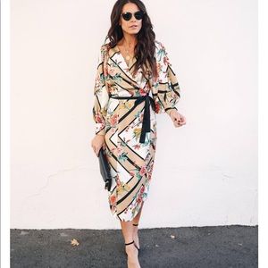 Floral wrap dress